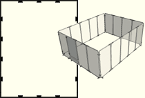 Garden Fence 8 x 10 foot keeps small animals out