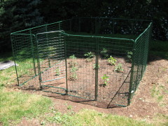 The Garden Defender's swing open and close gate provides easy-access to your garden. Gate Open And Closed